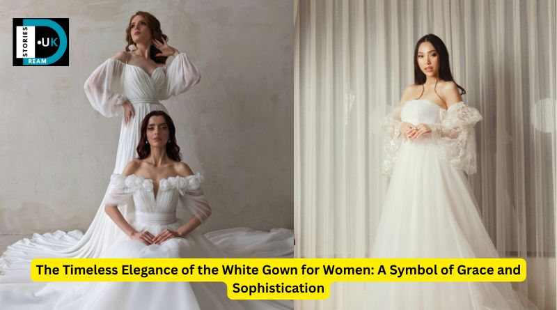Wh⁠ite Gown⁠ f‌or Women